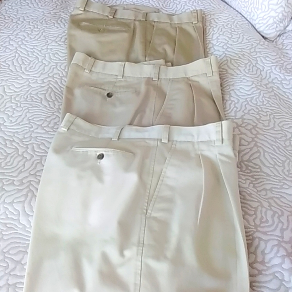 Nordstrom pleated 38 X 34 Khaki slacks mens.